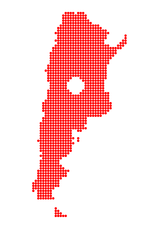 Mapa de cobertura Hiper Argentina — más de 20 provincias
